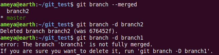 Branch Deletion