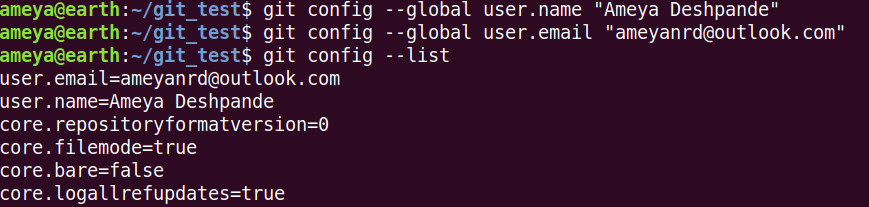 Git config