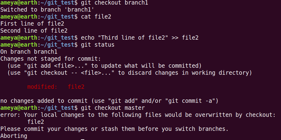 Git stash application