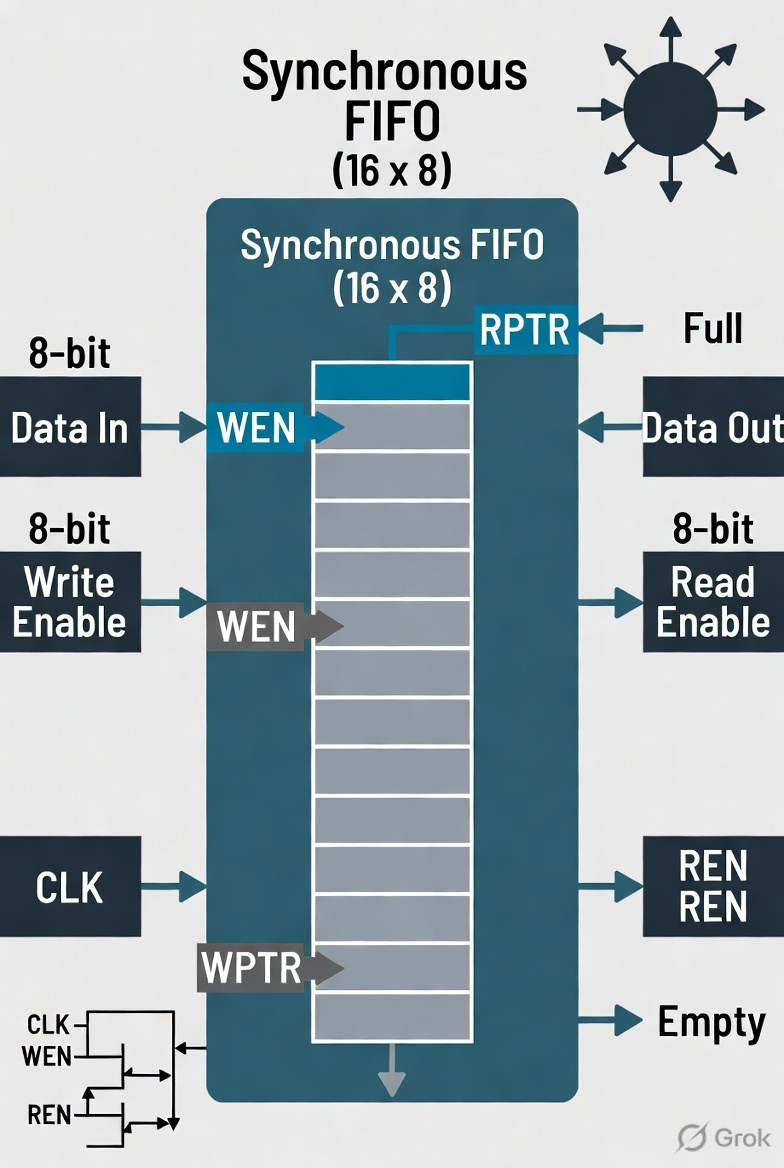 Thumbnail for D01-Design and verification of a Synchronous FIFO buffer